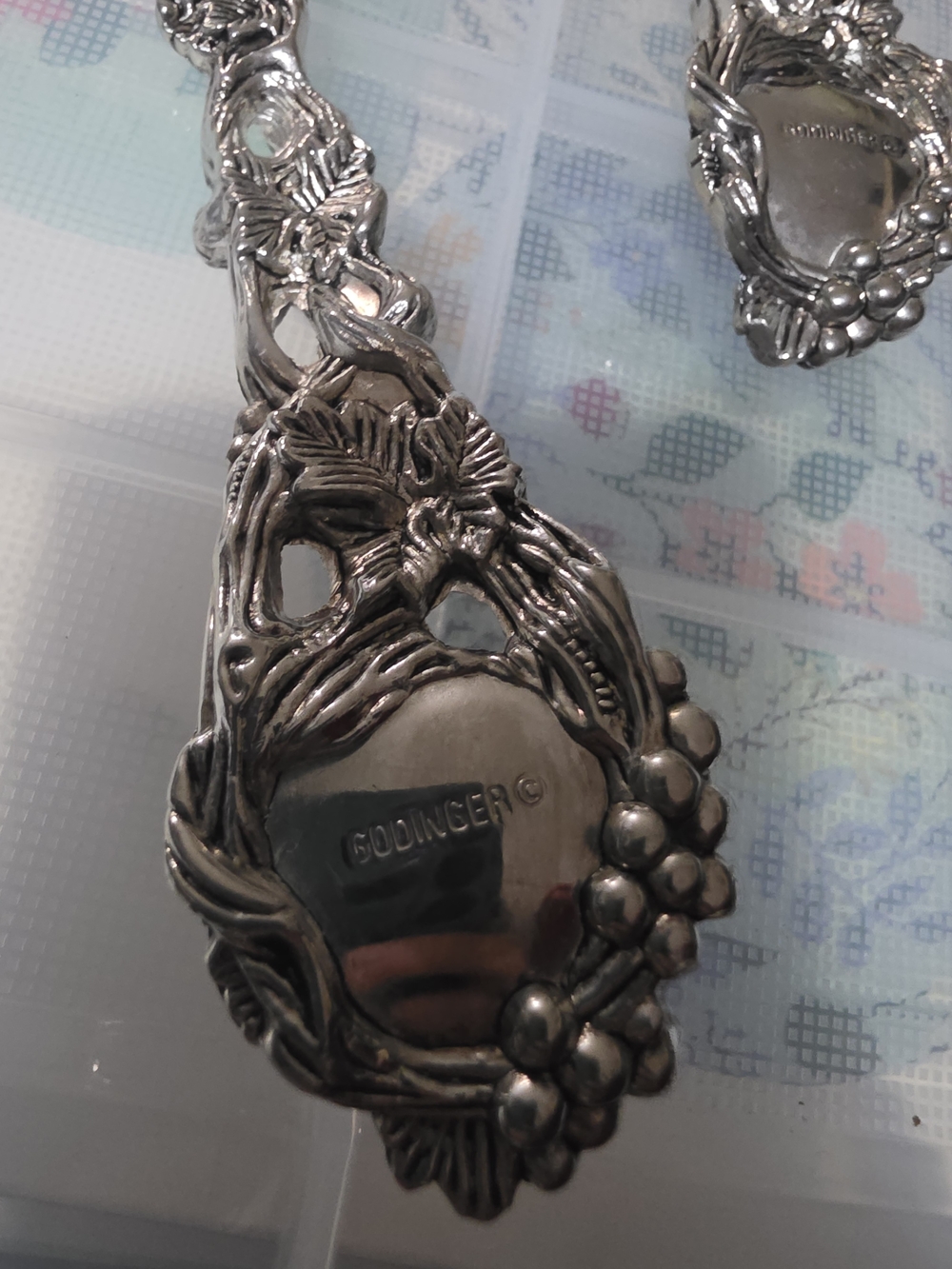 Godinger Silver-Tone Ornate Grapevine Jewelry Accent Spoon - Silver Finish